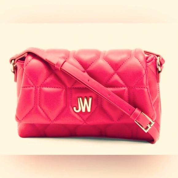 JASON WU Fuscia Aria Quilted Flap Over Vegan Leather Crossbody - Picture 7 of 8